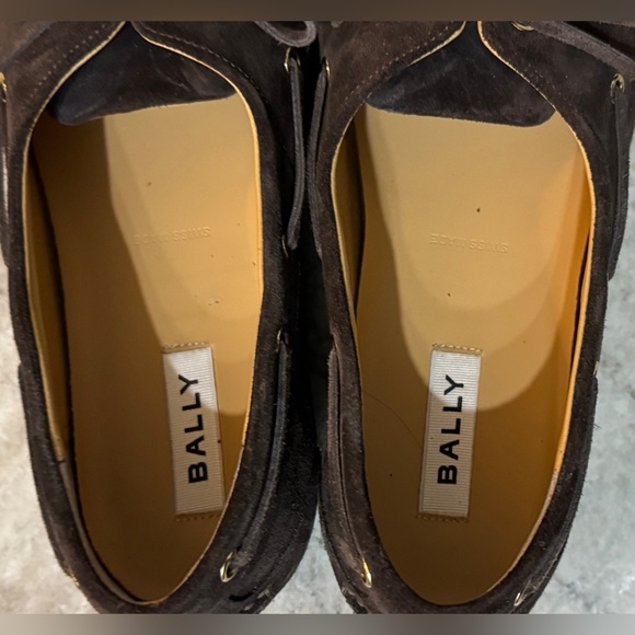 BALLY PATHY PLUME BROWN SUEDE BOAT SHOES 10 US $720 MOCCASINS FLATS